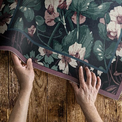 Vinylový koberec Starožitný světlý květinový starožitný květinový dekorativní