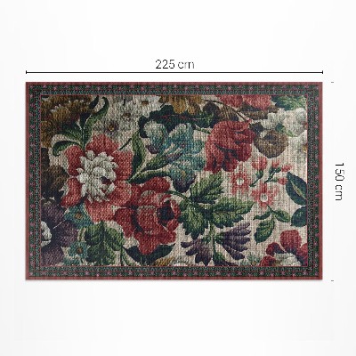 Vinylový koberec William Morris květinové motivy
