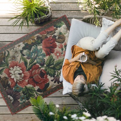 Vinylový koberec William Morris květinové motivy