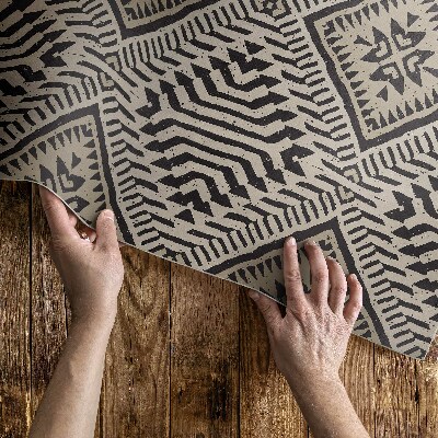 Vinylový koberec Geometrické listy ginkgo art deco glamour