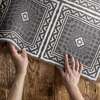 Vinylový koberec Elegantní vzor kamenné cesty Světlé dřevěné podlahové panely