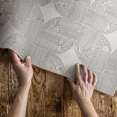 Vinylový koberec Elegantní mozaika v lesklé cihlové barvě