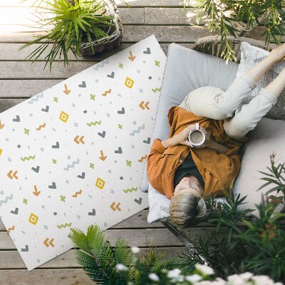 Vinylový koberec Indiánské peří a šípkový boho vzor