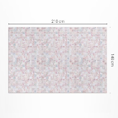 Vinylový koberec Kruhy a půlměsíce retro geometrický vzor