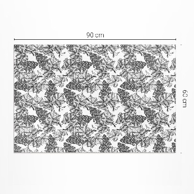 Vinylový koberec Malované listy v minimalistickém stylu