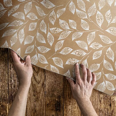 Vinylový koberec Boho design s lineárními listy