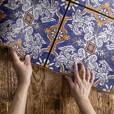 Vinylový koberec Boho květiny jemného pole