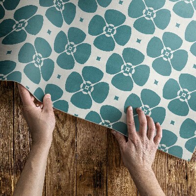Vinylový koberec Retro vintage geometrický vzor Retro malované čtverce