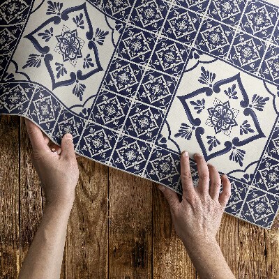 Vinylový koberec Dekorativní dlaždice s rostlinnými ornamenty