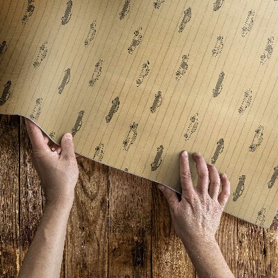 Vinylový koberec Jemné listy v tlumených barvách