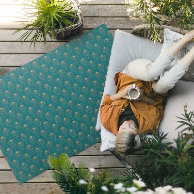 Vinylový koberec Květiny a větvičky v boho stylu