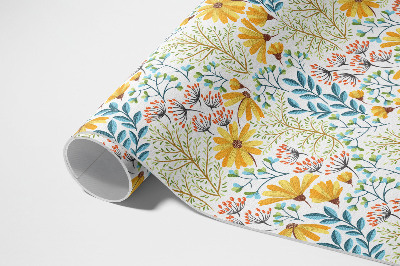 Vinylový koberec Listy a květy tropické monstery