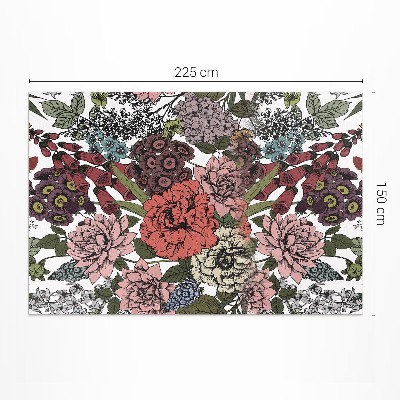 Vinylový koberec Akvarel akvarel listy jemné větve