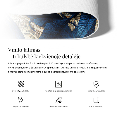 Vinylový koberec Elegantní moderní minimalistický květinový náčrt Elegantní květinový náčrt louka