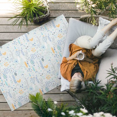 Vinylový koberec Kompozice tmavých listů s tečkami