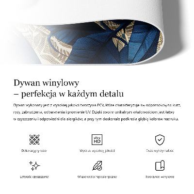 Vinylový koberec Elegantní květiny s tmavými liniemi