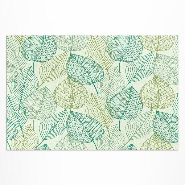 Vinylový koberec Vinné listy v indigové akvarelové barvě