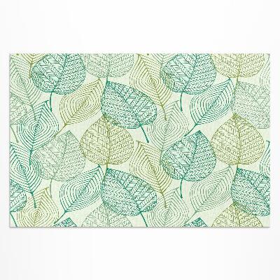 Vinylový koberec Vinné listy v indigové akvarelové barvě