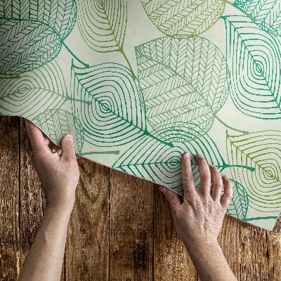 Vinylový koberec Vinné listy v indigové akvarelové barvě