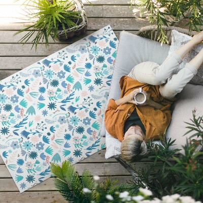 Vinylový koberec Květinový vzor v rámeček