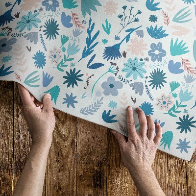 Vinylový koberec Květinový vzor v rámeček