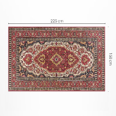 Vinylový koberec Retro vzor červeno-modro-žlutý