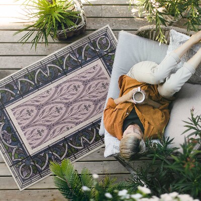Vinylový koberec Velmi starý červeno-modrý Gotické ornamenty