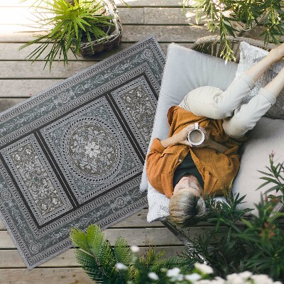 Vinylový koberec Vybledlý modrý květinový vzor