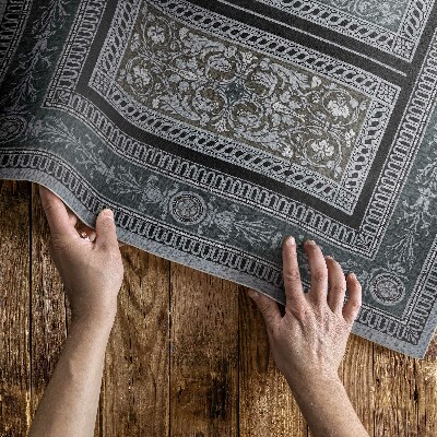 Vinylový koberec Vybledlý modrý květinový vzor