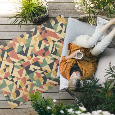 Vinylový koberec Barevný vintage geometrický vzor dlaždice
