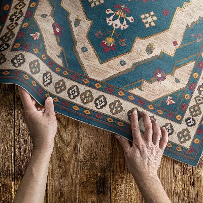 Vinylový koberec Geometrická abstrakce ve vintage stylu
