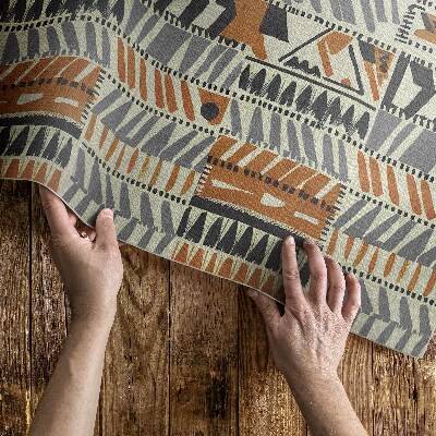 Vinylový koberec Šestihranná kamenná mozaika listů Šestihranné kamenné mozaikové listy