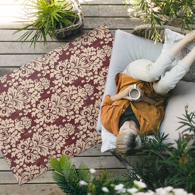 Vinylový koberec Vintage malované listy boho stylu