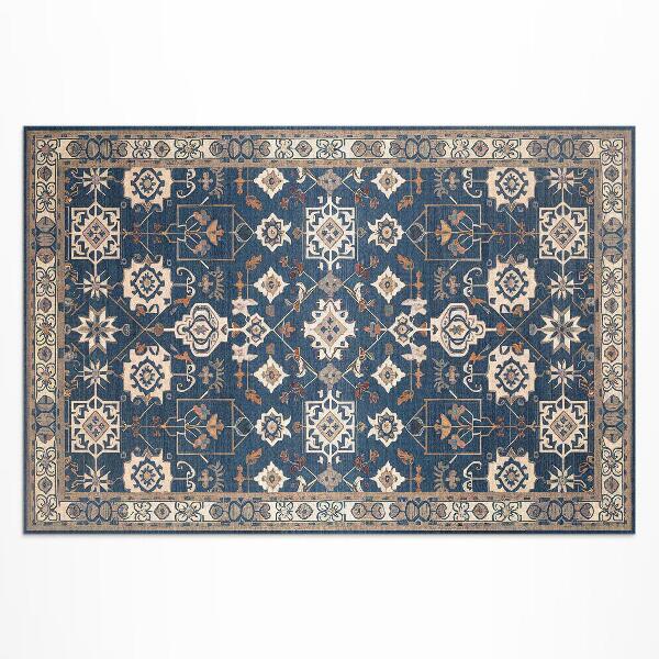 Vinylový koberec Boho listy rostlin s drsnou texturou