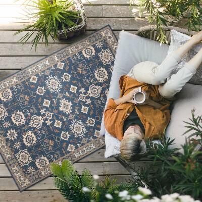 Vinylový koberec Boho listy rostlin s drsnou texturou