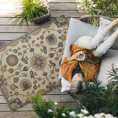 Vinylový koberec Ornament rostlin ve vintage stylu