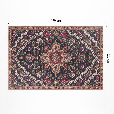 Vinylový koberec Geometrický květinový vzor v tureckém stylu