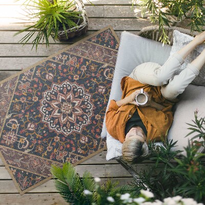 Vinylový koberec Indický vzor v abstraktním boho plédu