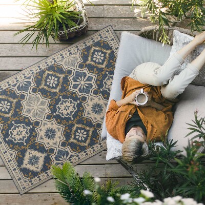 Vinylový koberec Nepravidelné boho linie v indickém stylu