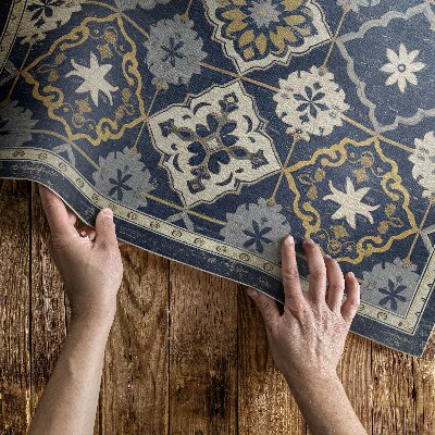 Vinylový koberec Malované boho pruhy v pastelových barvách