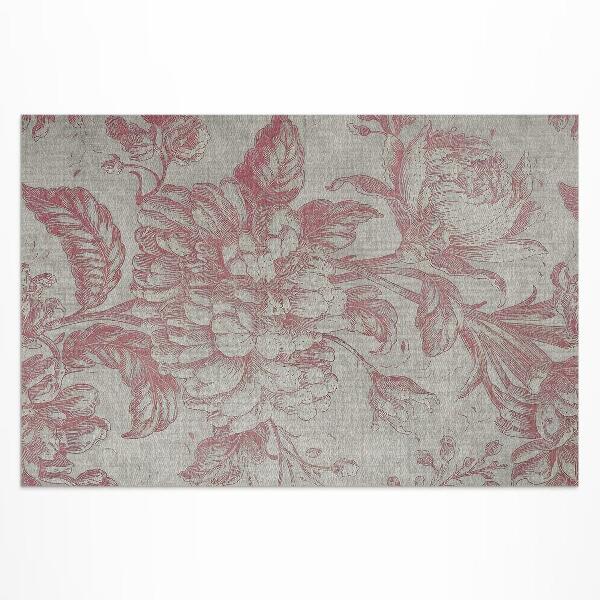 Vinylový koberec Vintage vzor s květinovými motivy