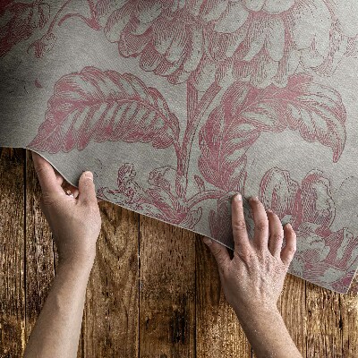 Vinylový koberec Vintage vzor s květinovými motivy