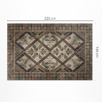 Vinylový koberec Elegantní geometrie na vintage dlaždicích