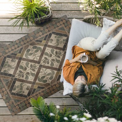 Vinylový koberec Elegantní geometrie na vintage dlaždicích