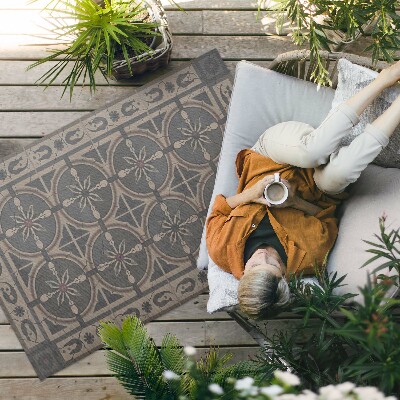 Vinylový koberec Rustikální geometrie na vintage dlaždicích