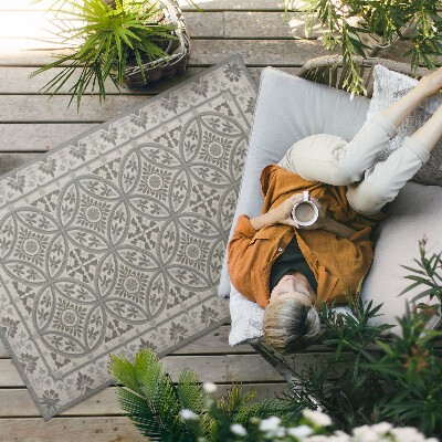 Vinylový koberec Zemité tóny s botanickým vzorem