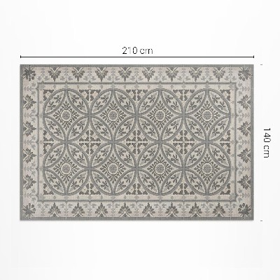 Vinylový koberec Zemité tóny s botanickým vzorem