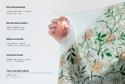 Samolepicí protisluneční fólie na okna Botanický vzor