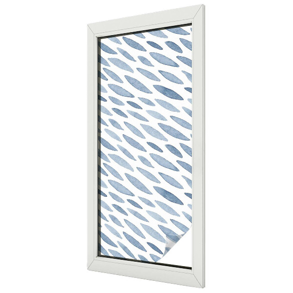 Dekorativní mléčná fólie na sklo Modré tahy