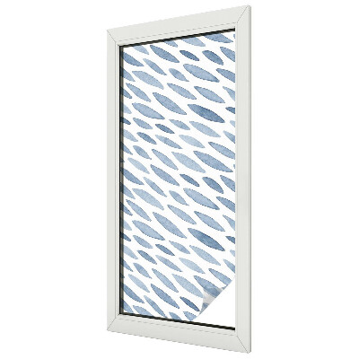 Dekorativní mléčná fólie na sklo Modré tahy